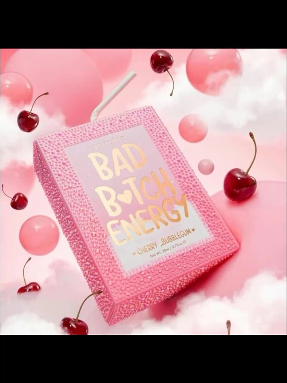 P. Louise Bad B*tch Energy Crystal Lipgloss & Balm Duo Cherry Bubblegum Set BNIB